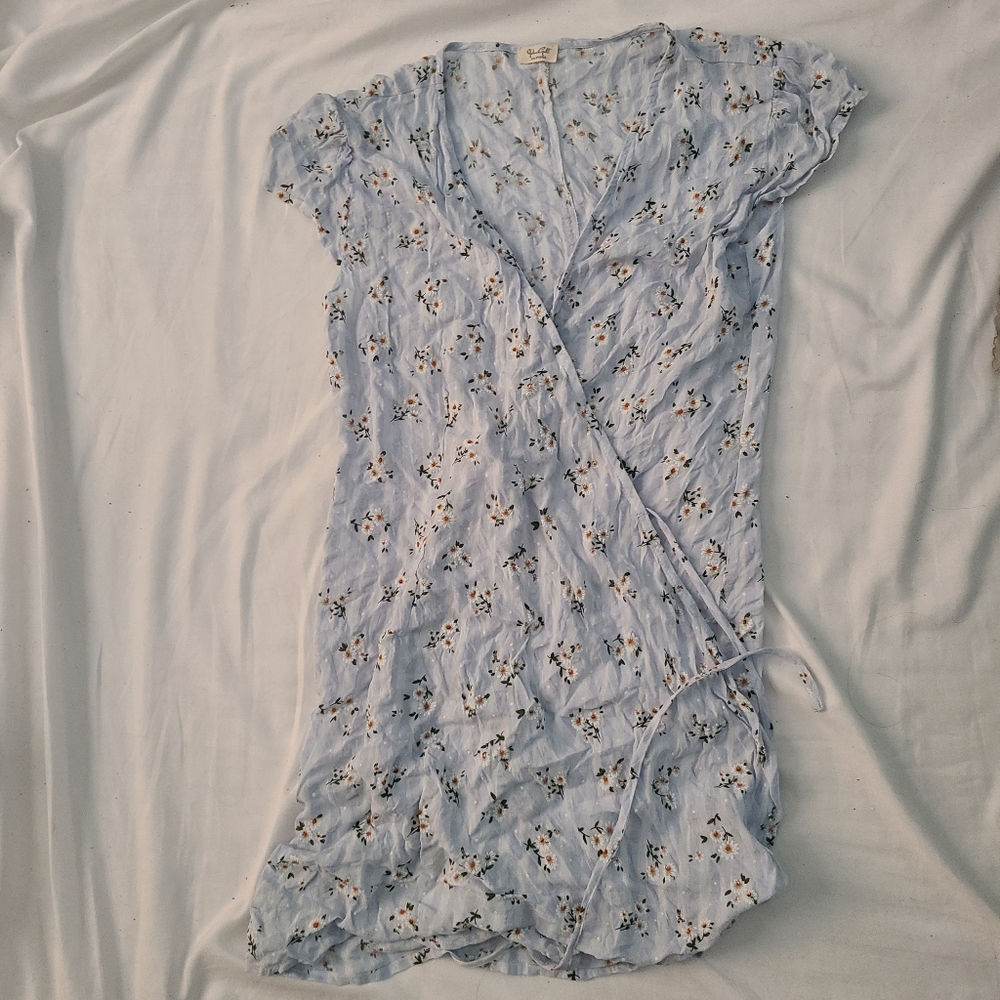Brandy Melville Robbie Floral Wrap Dress Gem